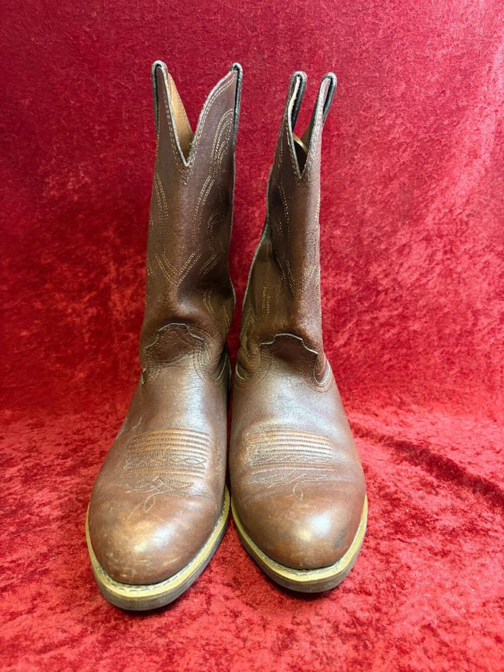 Durango Men's Cowboy Work Boots FR104 Size 11D Brown Leather Slip/Oil Resistant